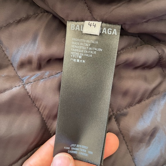 Balenciaga leather logo biker Jacket - Picture 9 of 16